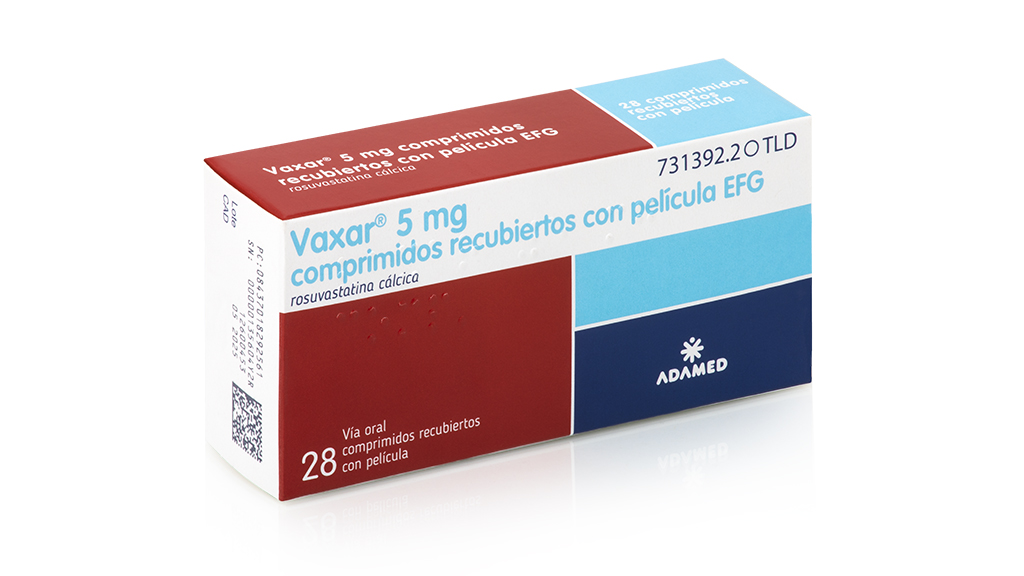 VAXAR EFG 5 mg 28 COMPRIMIDOS RECUBIERTOS