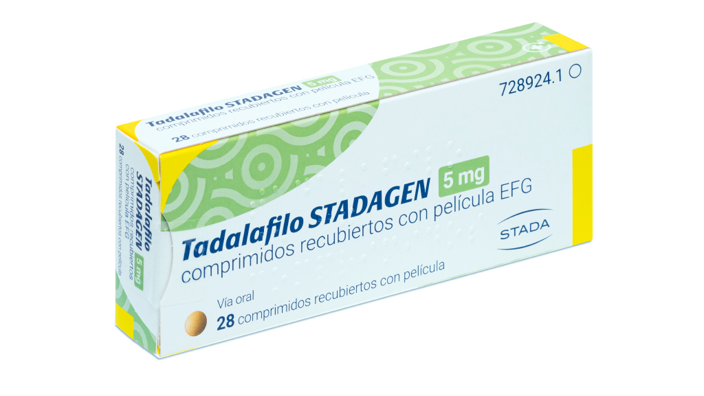 TADALAFILO STADAGEN EFG 5 mg 28 COMPRIMIDOS RECUBIERTOS