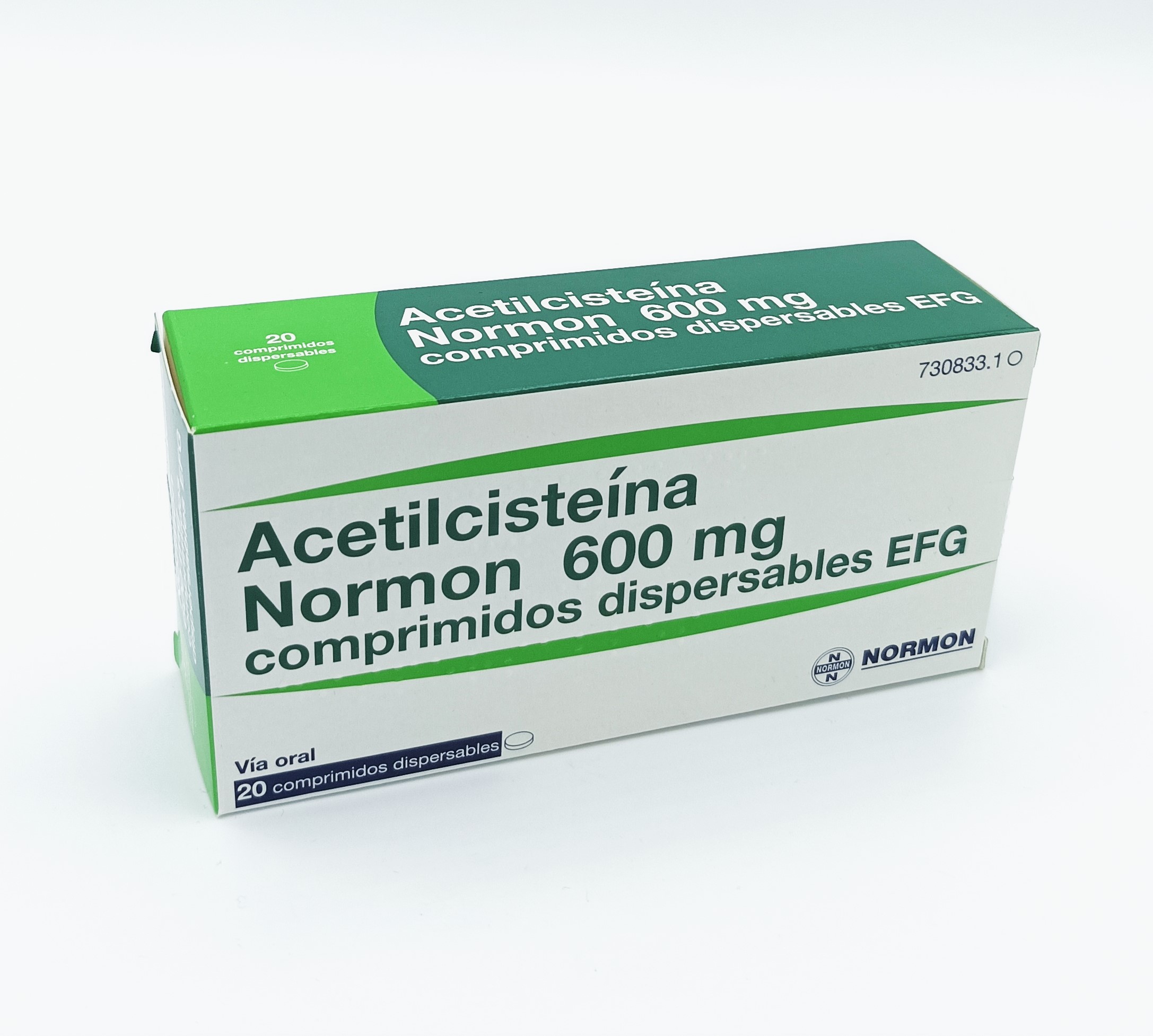 ACETILCISTEINA NORMON EFG 600 mg 20 COMPRIMIDOS DISPERSABLES