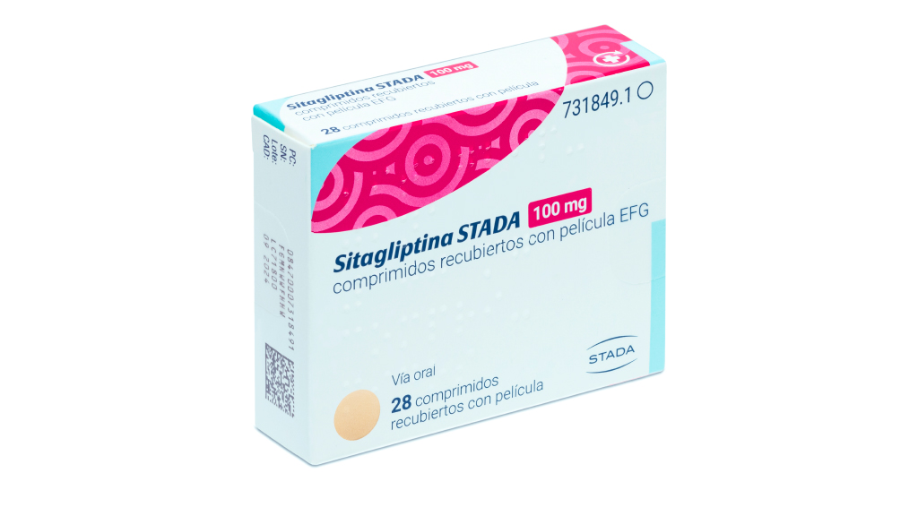 SITAGLIPTINA STADA EFG 100 mg 28 COMPRIMIDOS RECUBIERTOS