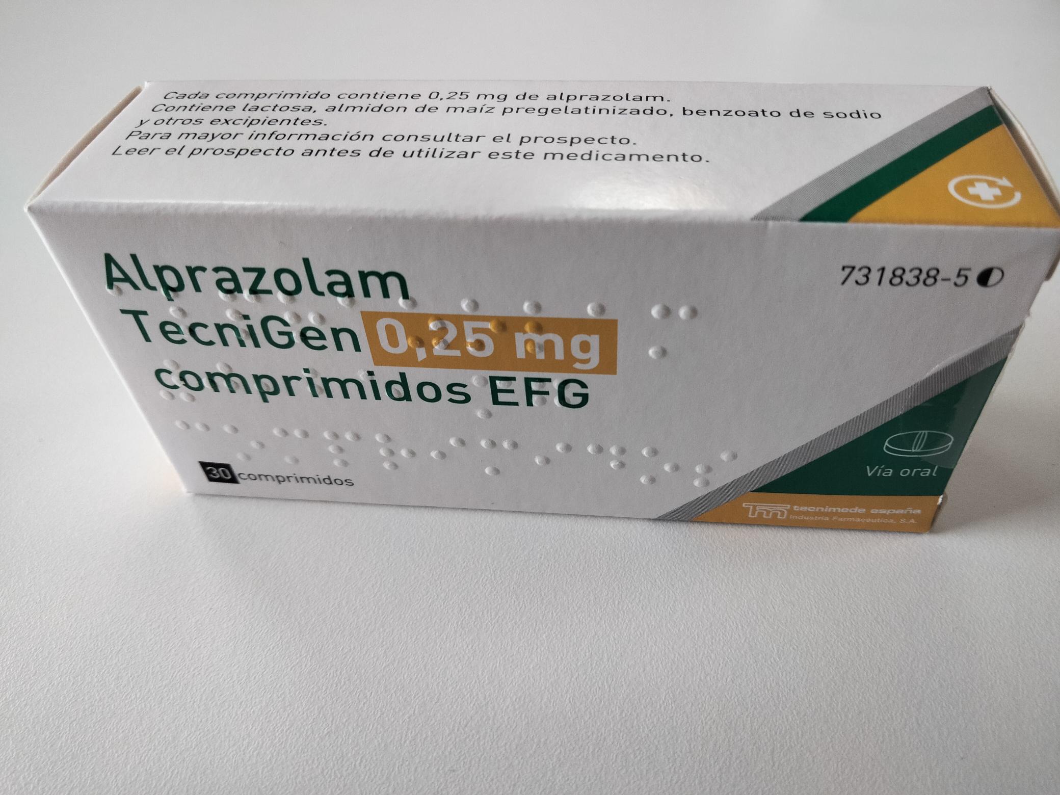 Alprazolam 0.25mg