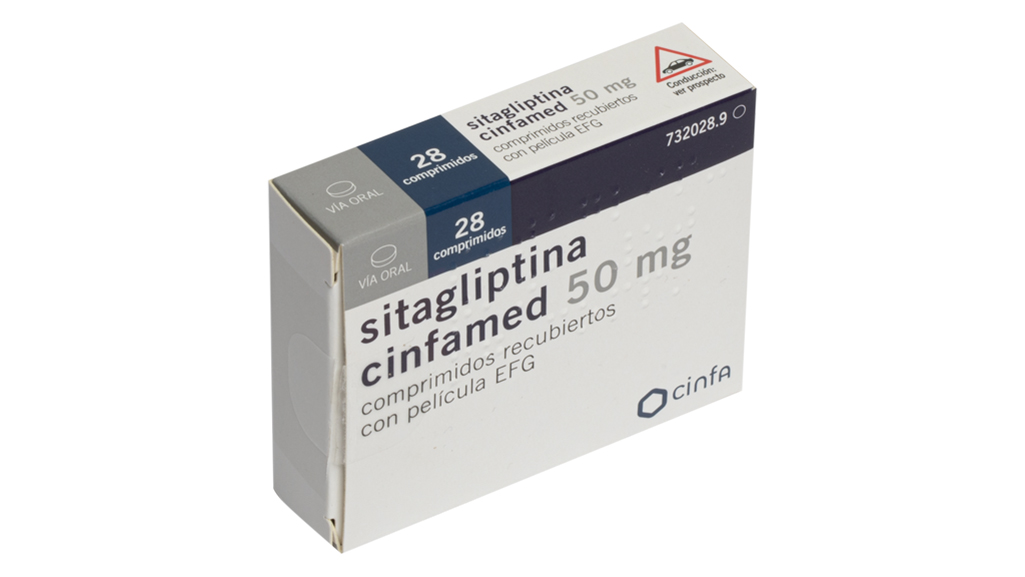 SITAGLIPTINA CINFAMED EFG 50 mg 28 COMPRIMIDOS RECUBIERTOS