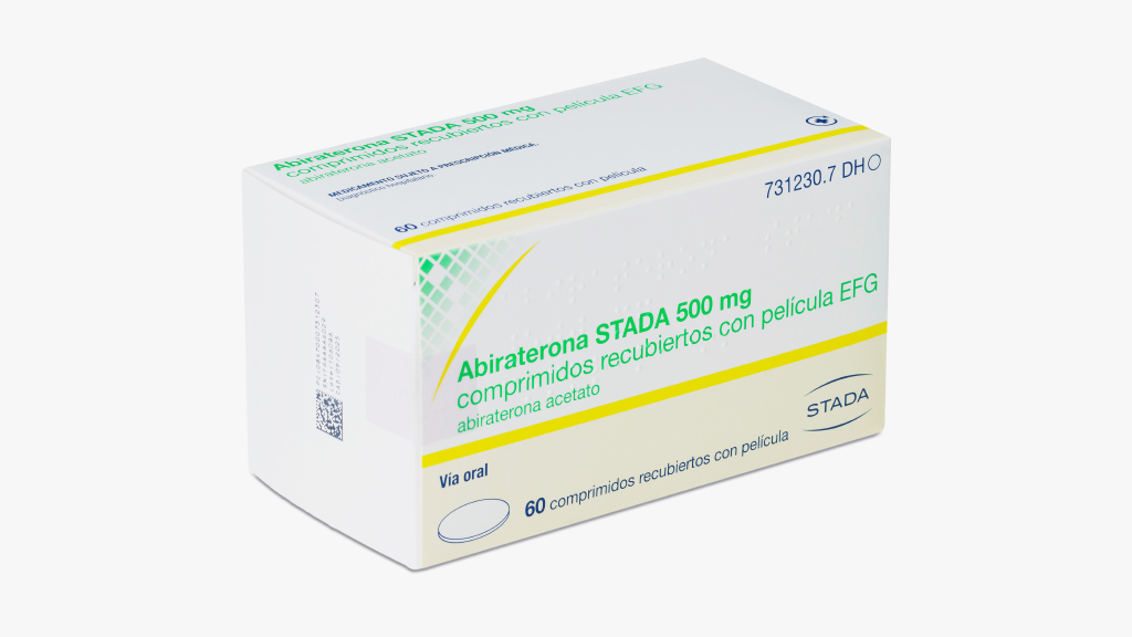 ABIRATERONA STADA EFG 500 mg 60 COMPRIMIDOS RECUBIERTOS