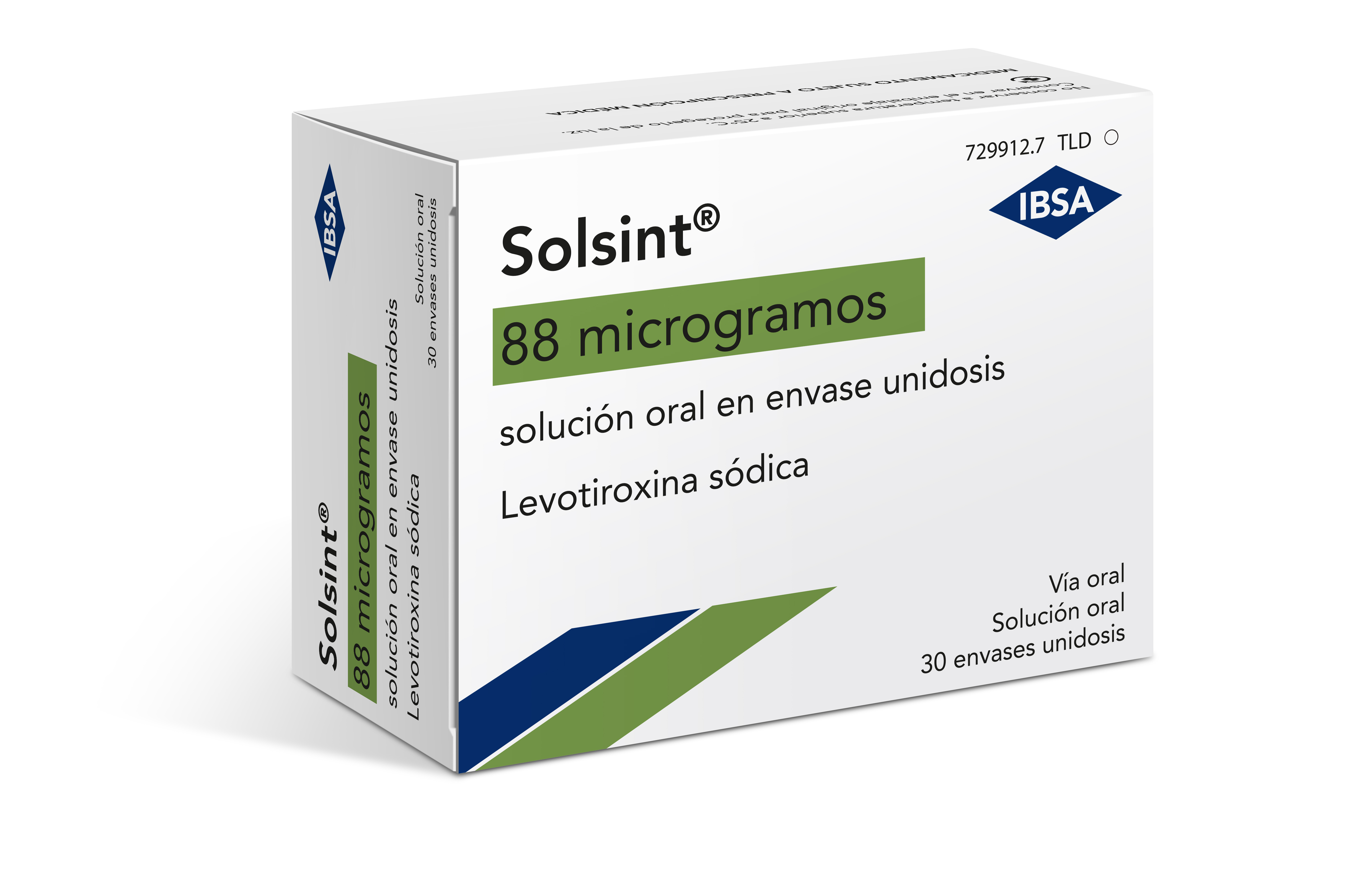 SOLSINT 88 microgramos SOLUCION ORAL 30 ENVASES UNIDOSIS 1 ml