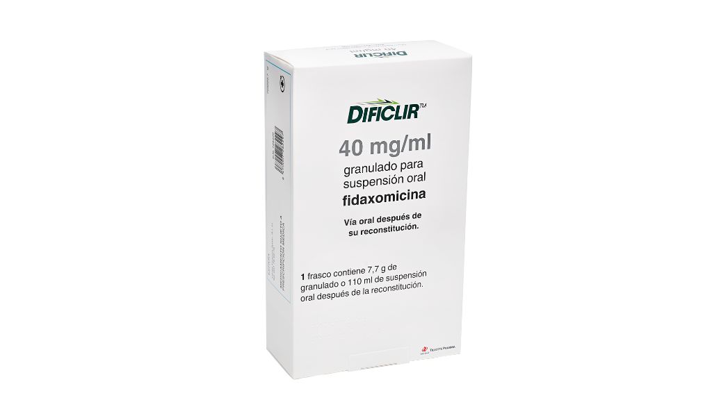 DIFICLIR 40 mg/ml GRANULADO PARA SUSPENSION ORAL 1 FRASCO 7,7 g