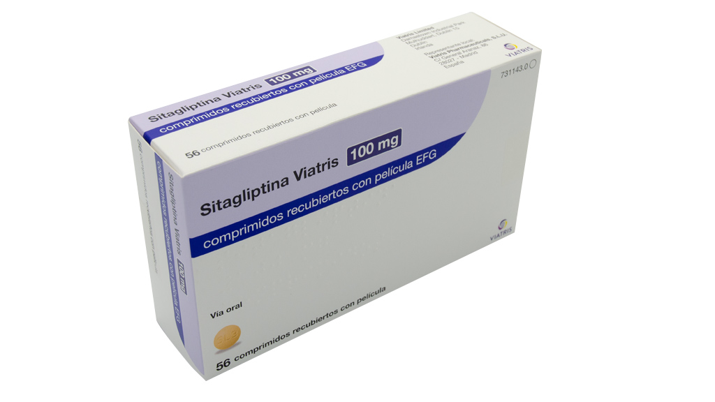 SITAGLIPTINA VIATRIS EFG 100 mg 56 COMPRIMIDOS RECUBIERTOS