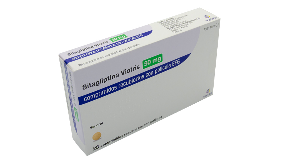 SITAGLIPTINA VIATRIS EFG 50 mg 28 COMPRIMIDOS RECUBIERTOS
