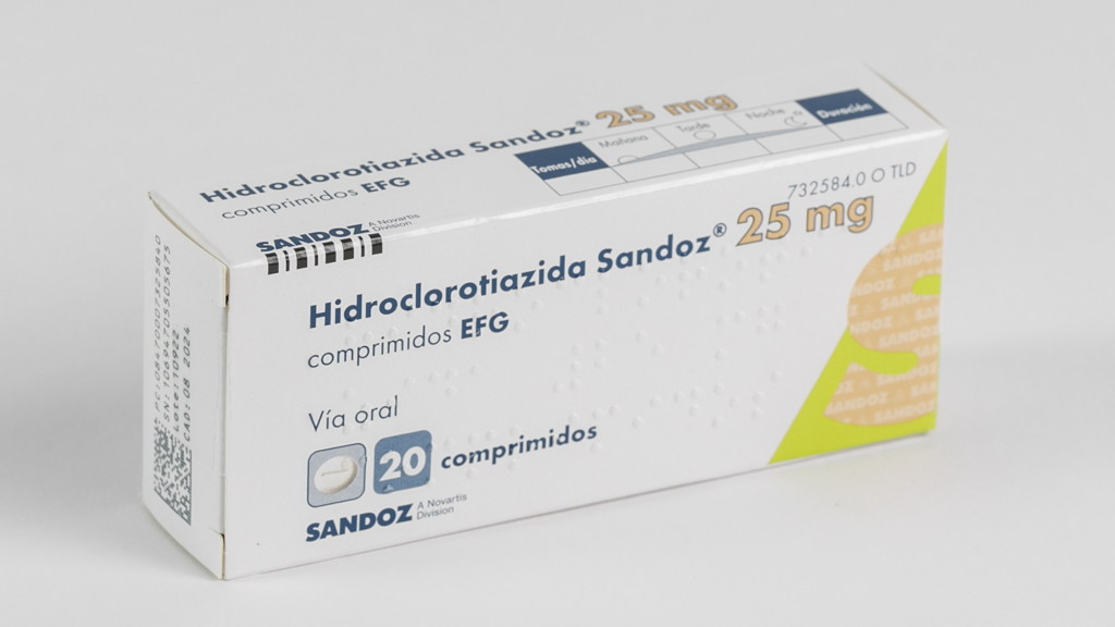 HIDROCLOROTIAZIDA SANDOZ EFG 25 mg 20 COMPRIMIDOS