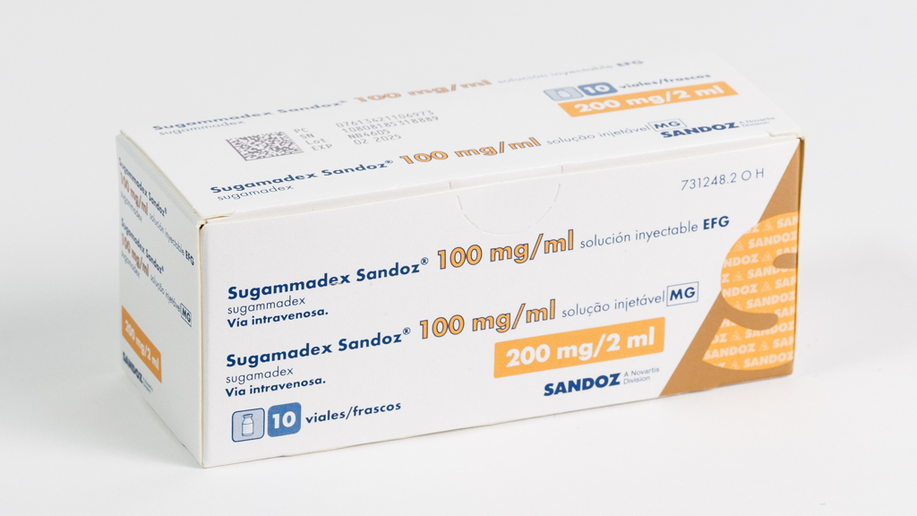 SUGAMMADEX SANDOZ EFG 100 mg/ml 10 VIALES SOLUCION INYECTABLE 5 ml