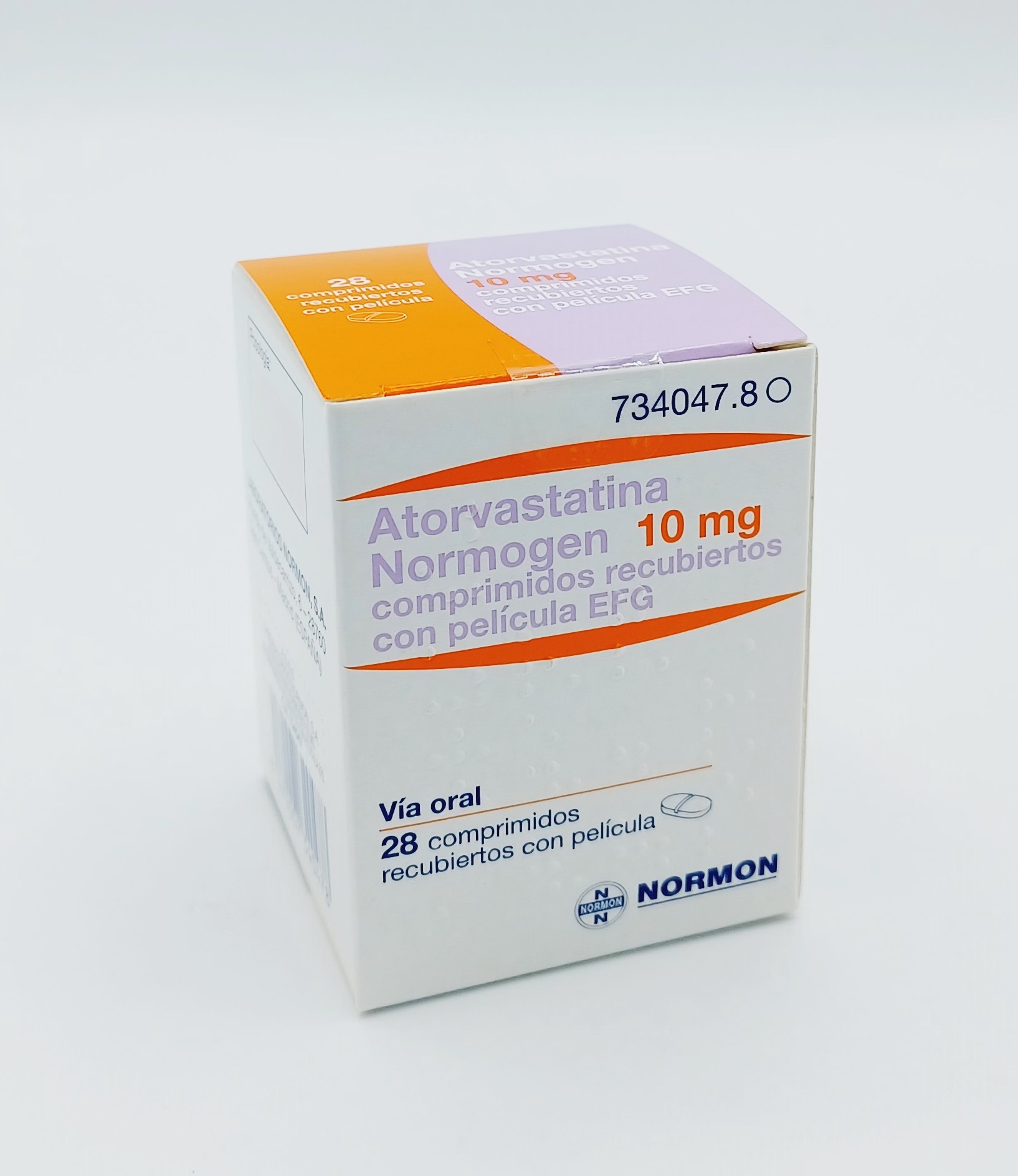 ATORVASTATINA NORMOGEN EFG 10 mg 28 COMPRIMIDOS RECUBIERTOS BOTE