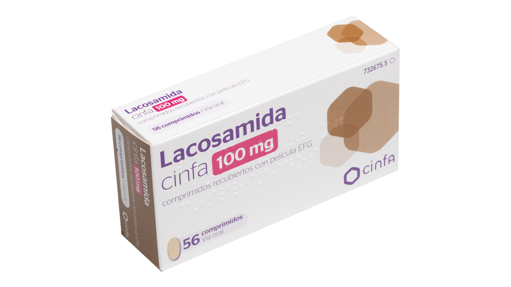 LACOSAMIDA CINFA EFG 100 mg 56 COMPRIMIDOS RECUBIERTOS