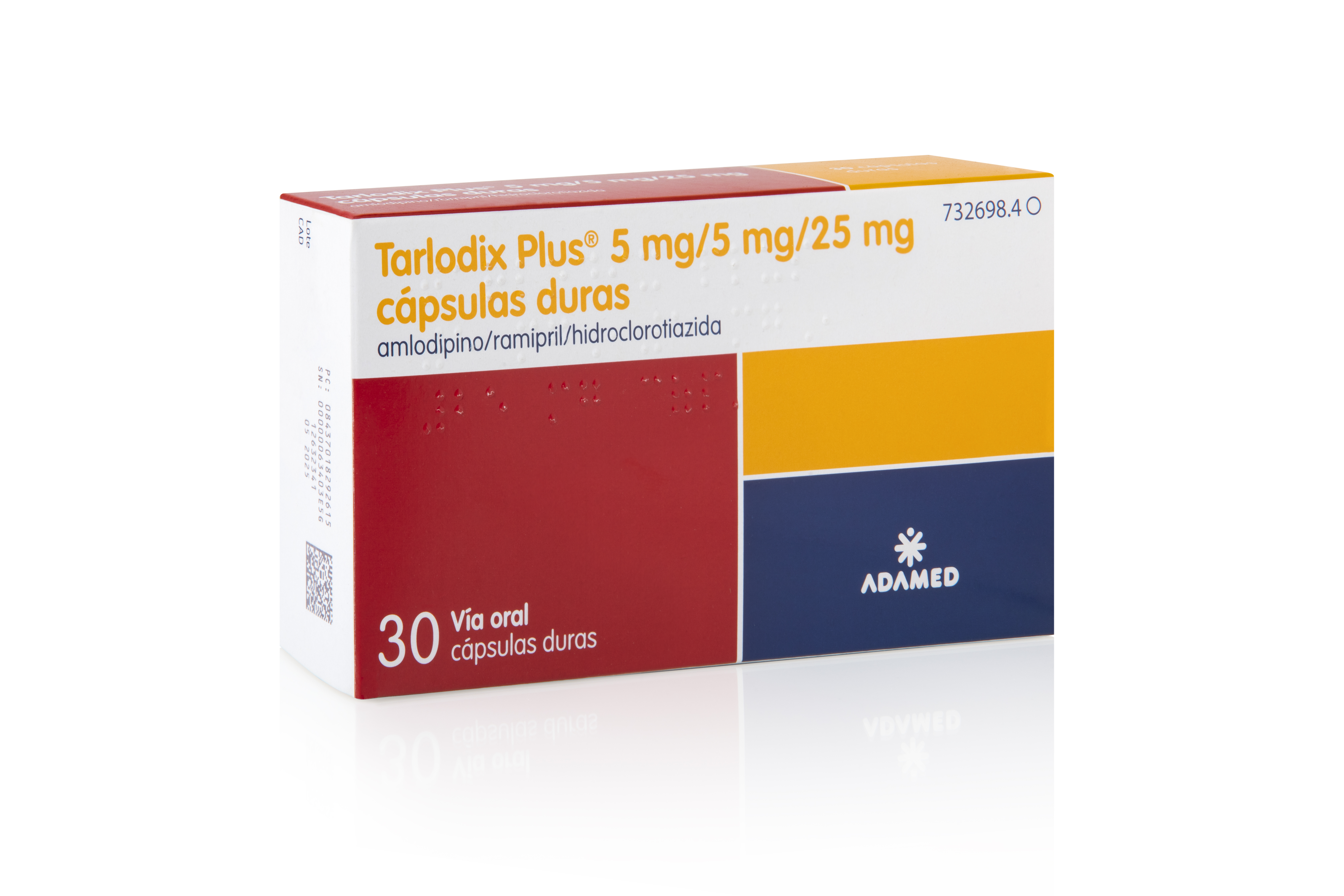 TARLODIX PLUS 5 mg/5 mg/25 mg 30 CAPSULAS