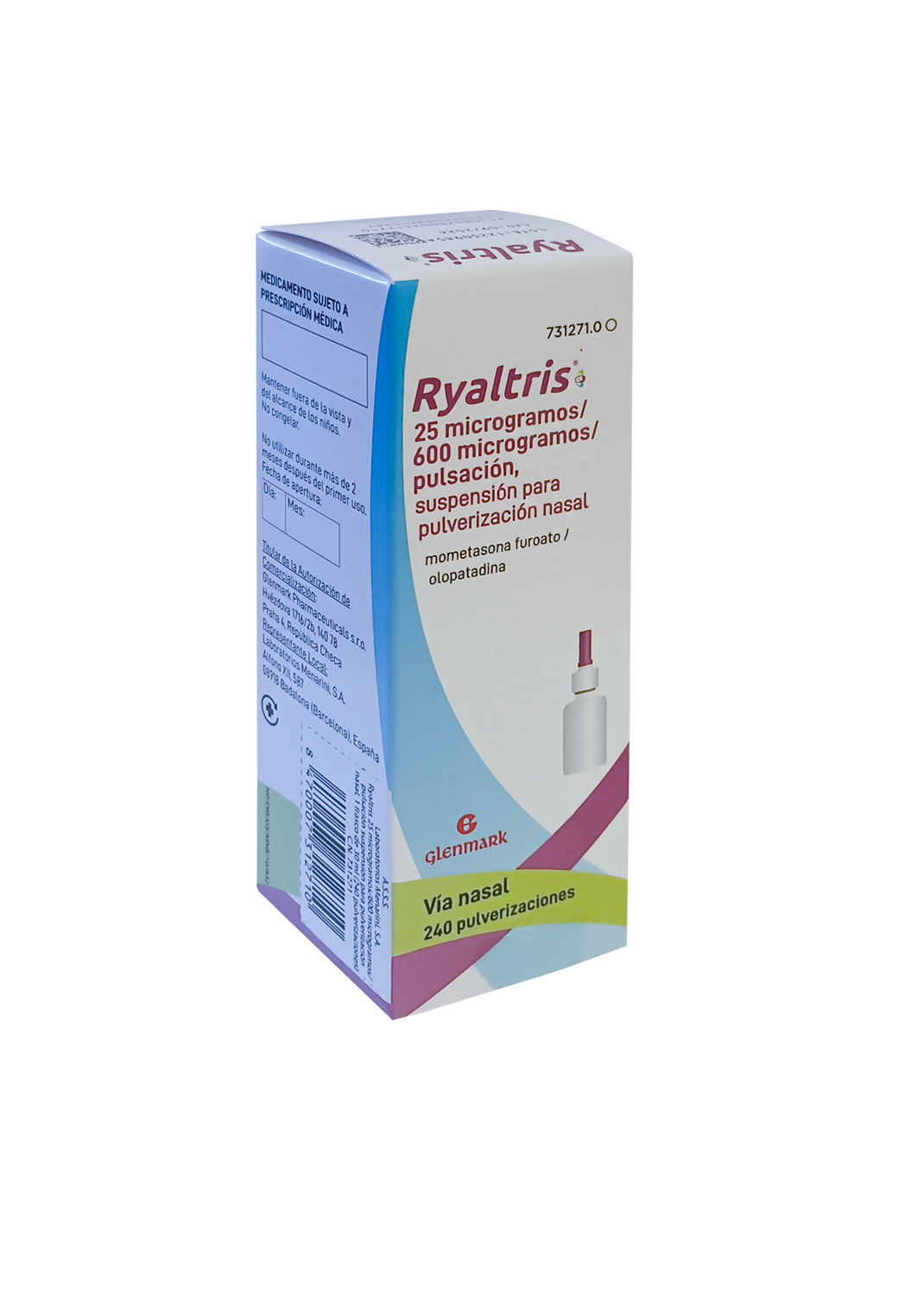 RYALTRIS 25/600 microgramos/PULSACION SUSPENSION PARA PULVERIZACION NASAL 1 FRASCO 30 ml