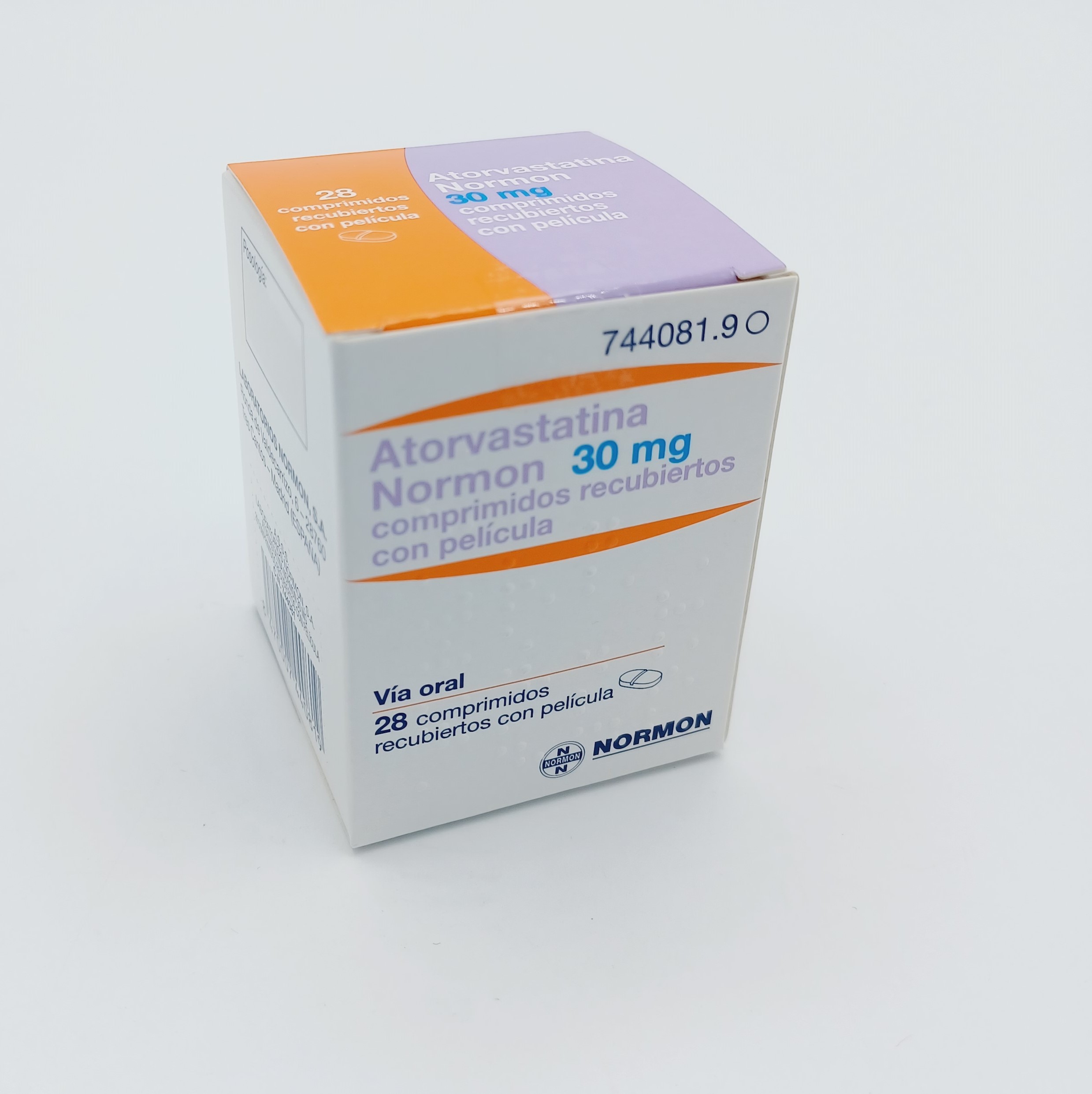 ATORVASTATINA NORMON 30 mg 28 COMPRIMIDOS RECUBIERTOS FRASCO