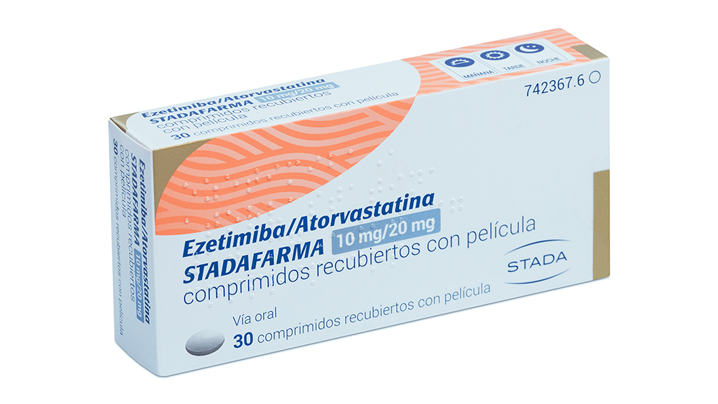 EZETIMIBA/ATORVASTATINA STADAFARMA 10 mg/20 mg 30 COMPRIMIDOS RECUBIERTOS