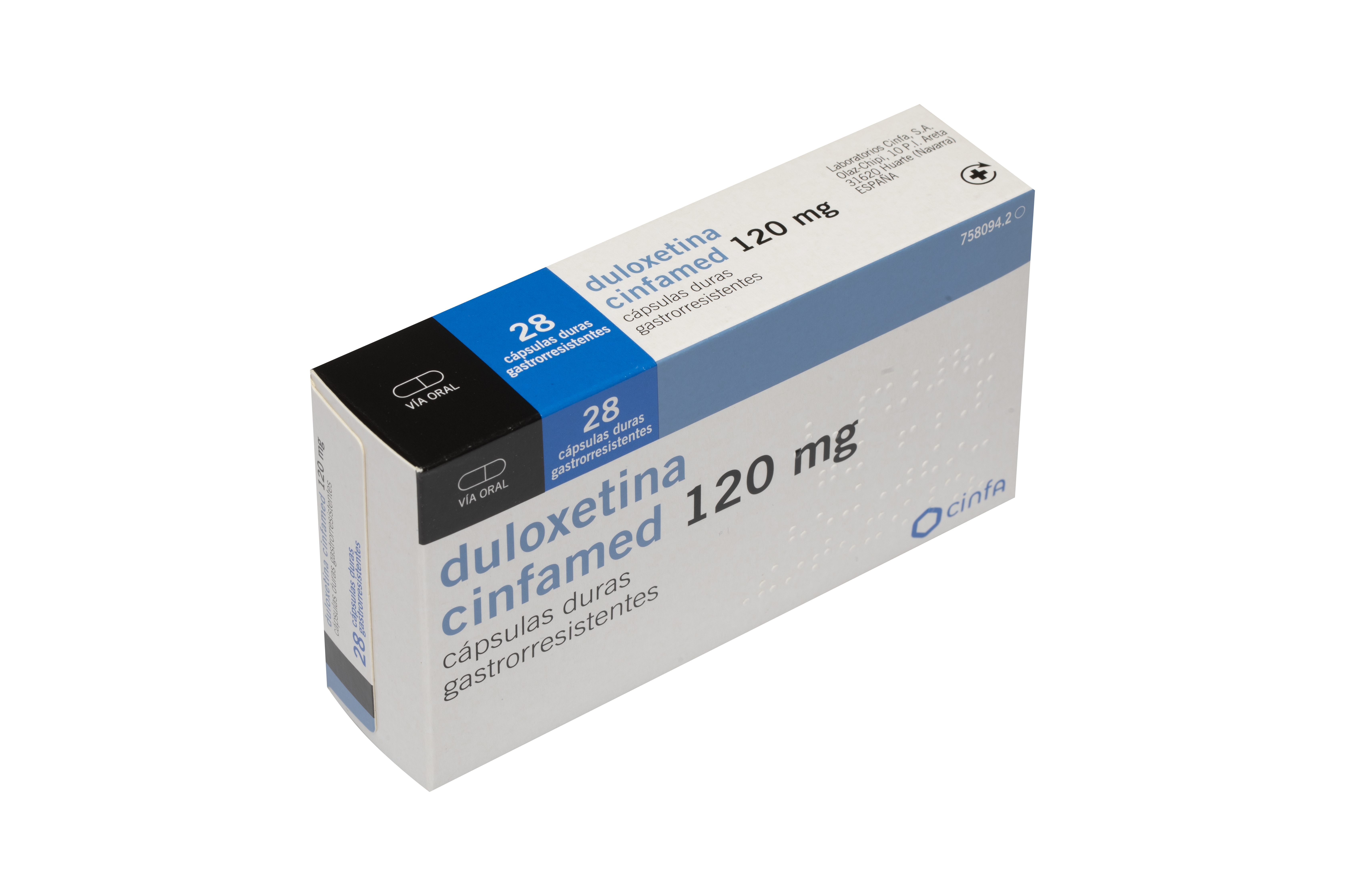 DULOXETINA CINFAMED 120 mg 28 CAPSULAS GASTRORRESISTENTES