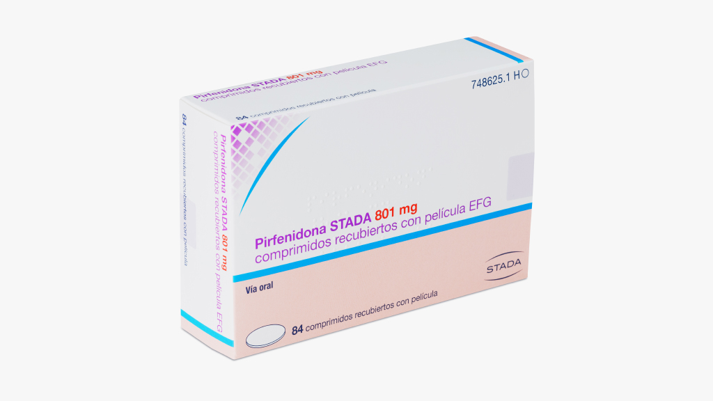 PIRFENIDONA STADA EFG 801 mg 84 COMPRIMIDOS RECUBIERTOS PVC/PCTFE/Al
