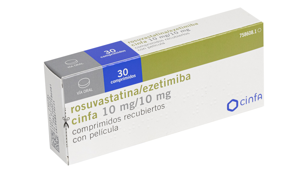ROSUVASTATINA/EZETIMIBA CINFA 10 mg/10 mg 30 COMPRIMIDOS RECUBIERTOS