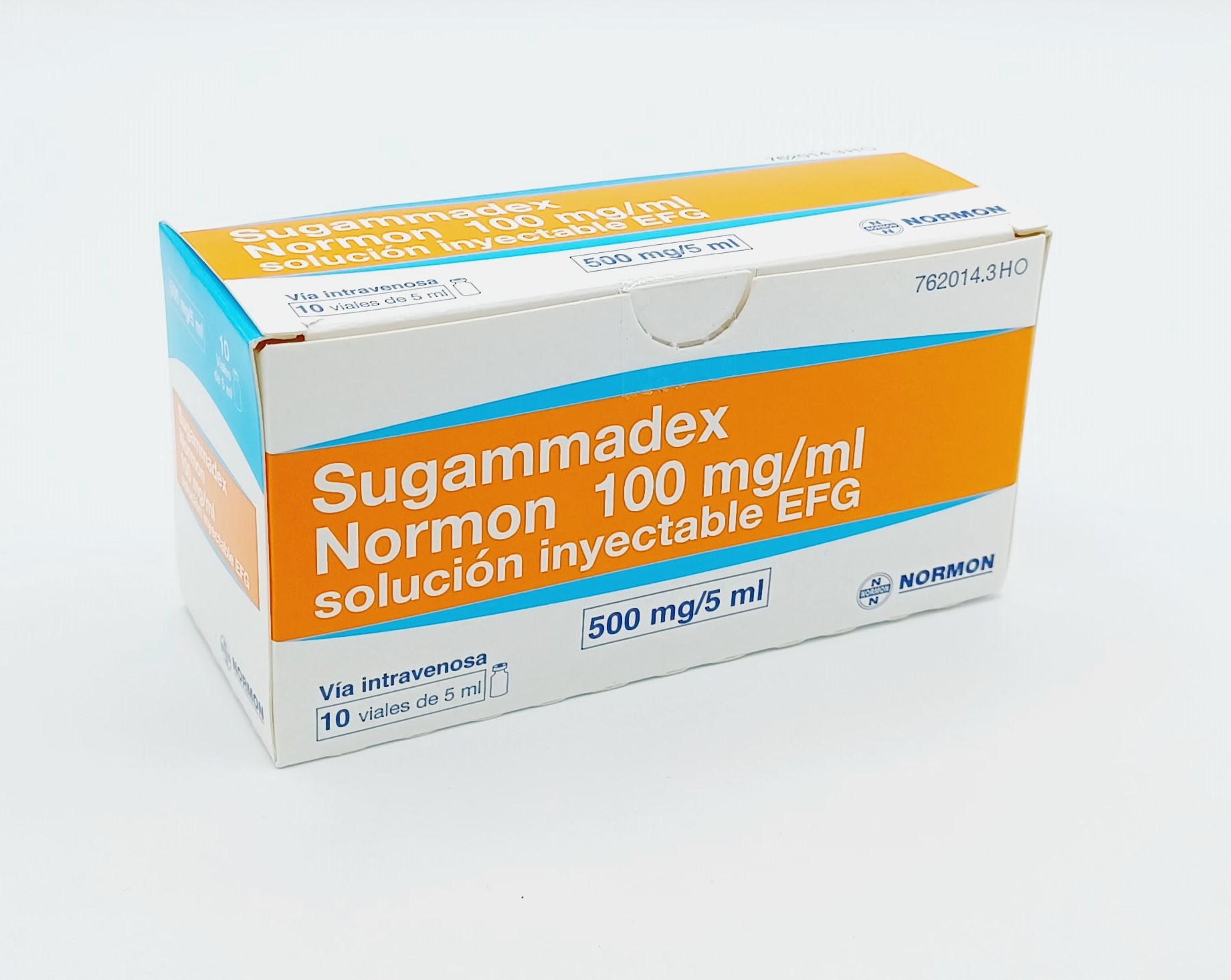 SUGAMMADEX NORMON EFG 100 mg/ml 10 VIALES SOLUCION INYECTABLE 5 ml