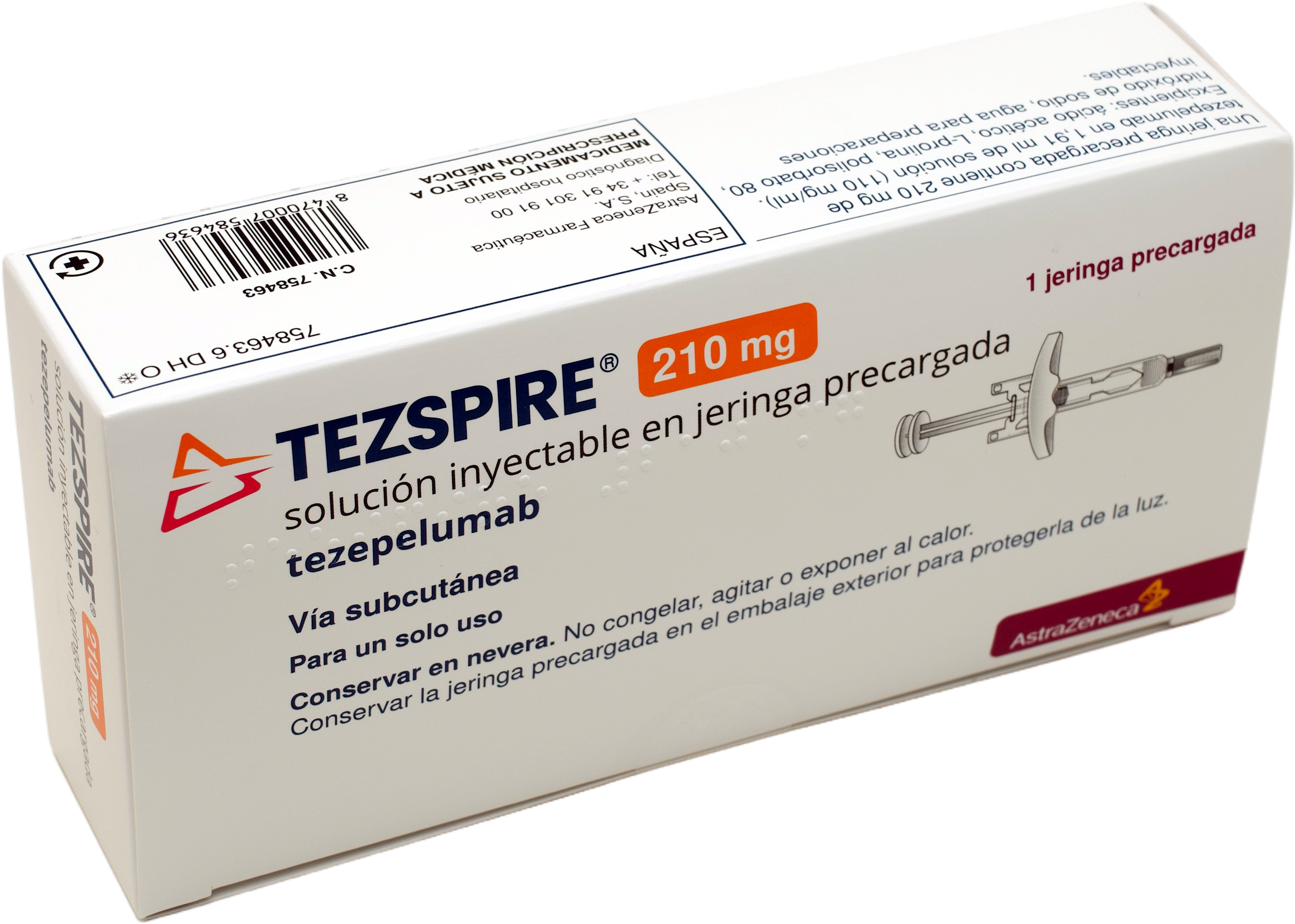 TEZSPIRE 210 mg 1 JERINGA PRECARGADA SOLUCION INYECTABLE
