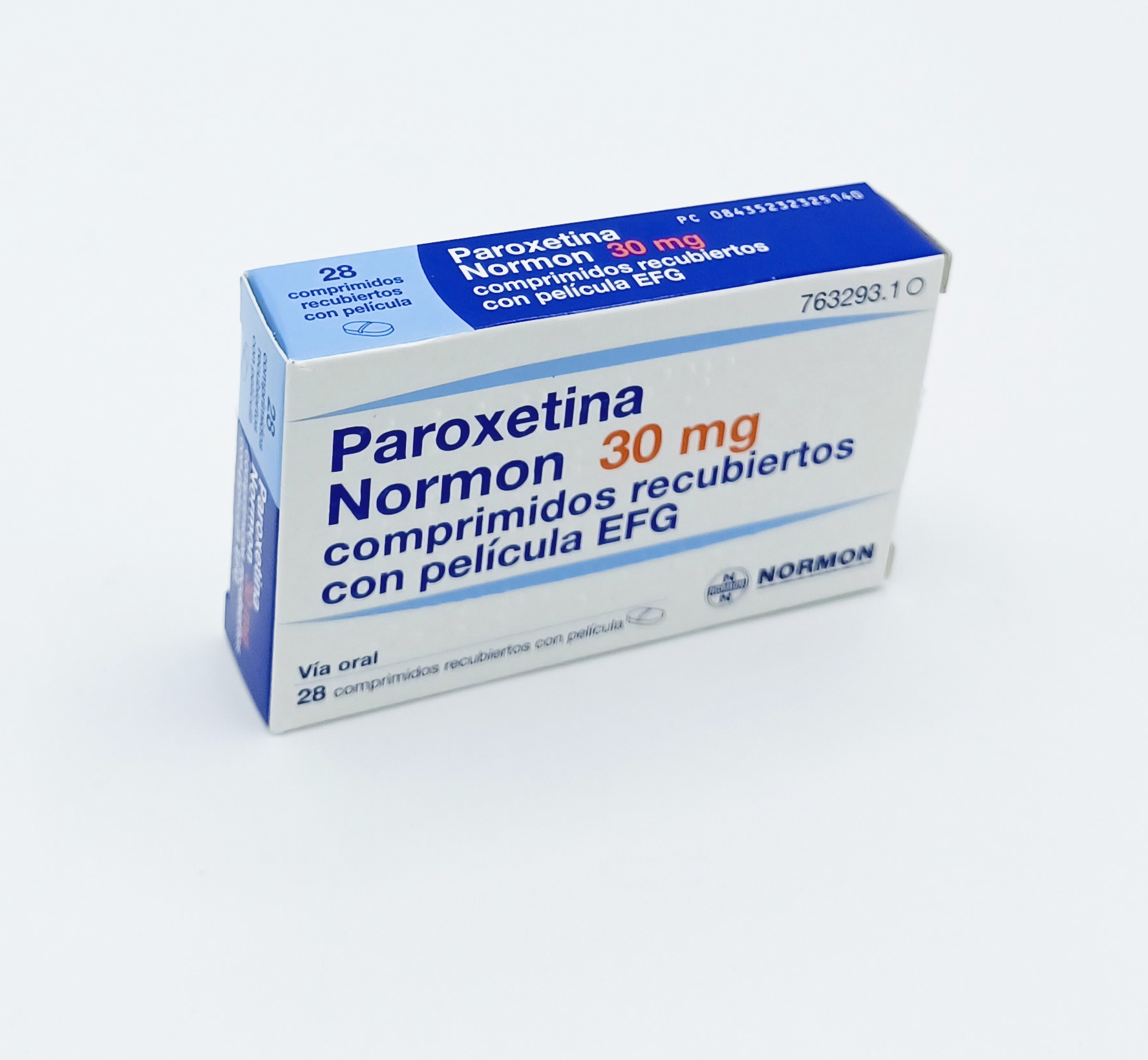 PAROXETINA NORMON EFG 30 mg 28 COMPRIMIDOS RECUBIERTOS
