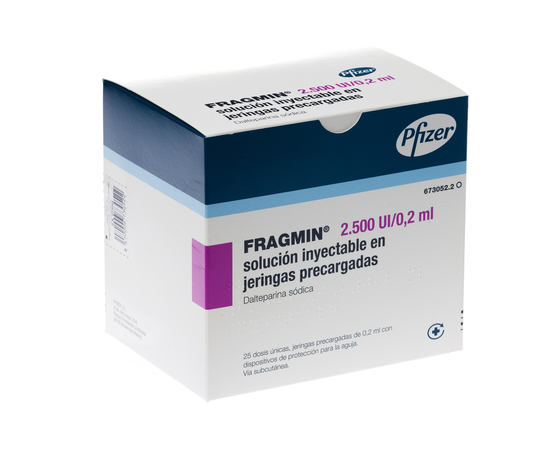 FRAGMIN 2500 UI 10 JERINGAS PRECARGADAS SOLUCION INYECTABLE 0,2 ml