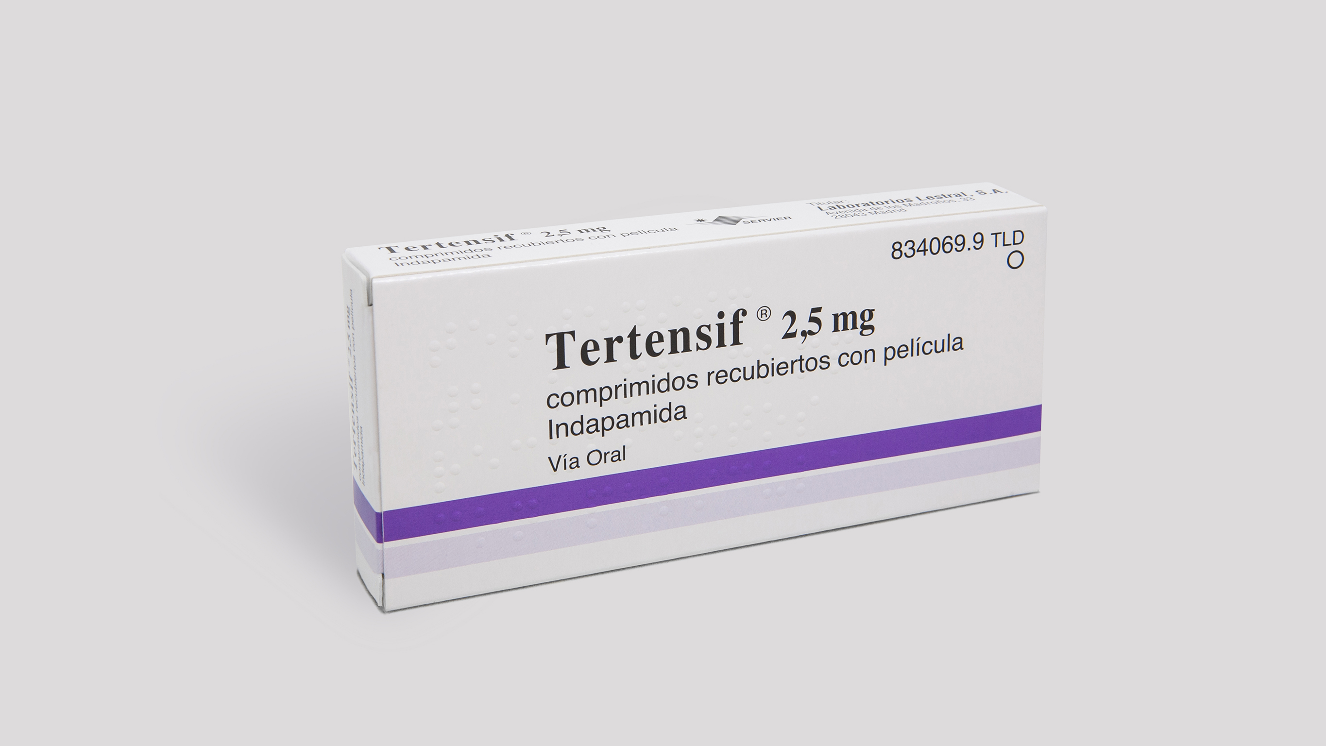 TERTENSIF 2,5 mg 500 COMPRIMIDOS RECUBIERTOS