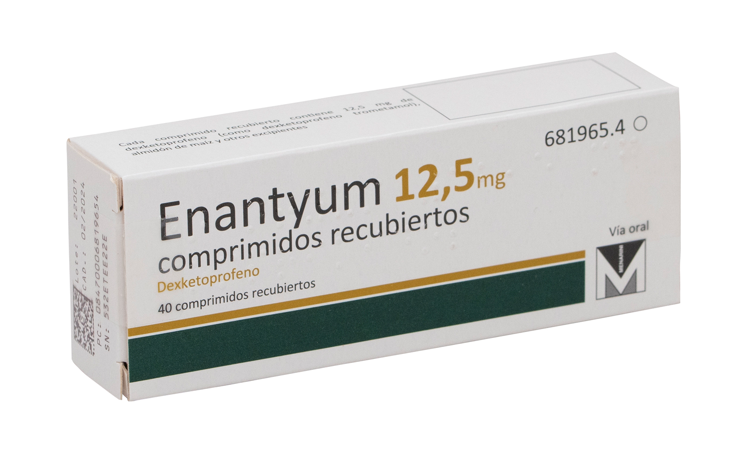 ENANTYUM 12,5 mg 40 COMPRIMIDOS RECUBIERTOS