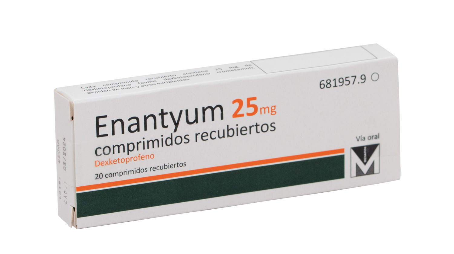 ENANTYUM 25 mg 20 COMPRIMIDOS RECUBIERTOS