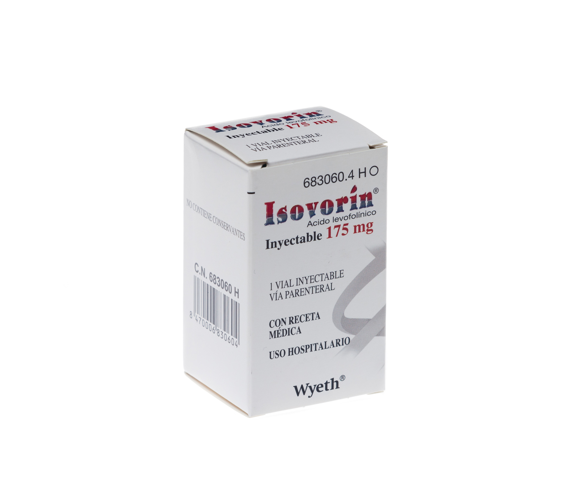 ISOVORIN 175 mg 1 VIAL POLVO PARA SOLUCION INYECTABLE