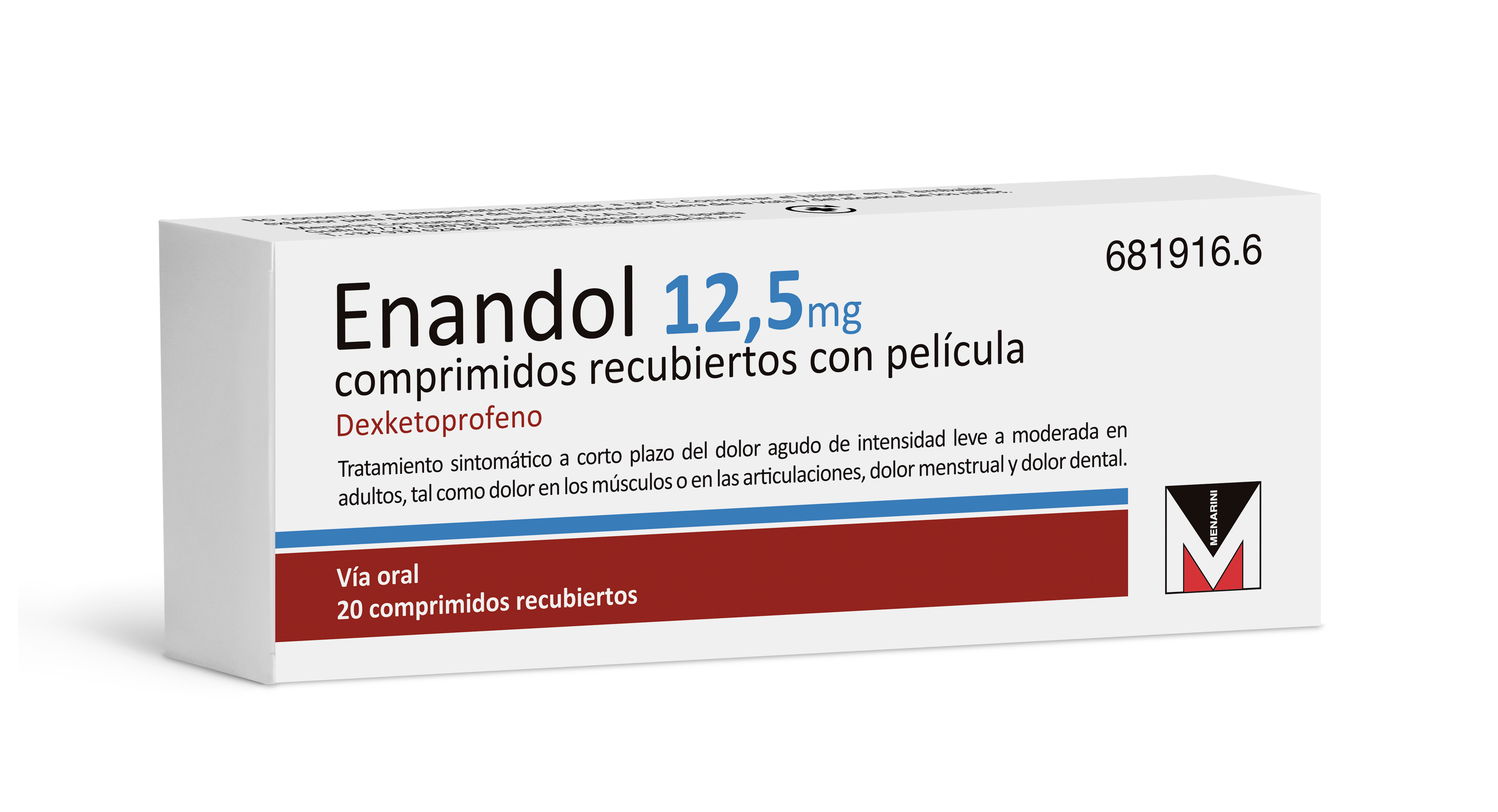 ENANDOL 12,5 mg 20 COMPRIMIDOS RECUBIERTOS