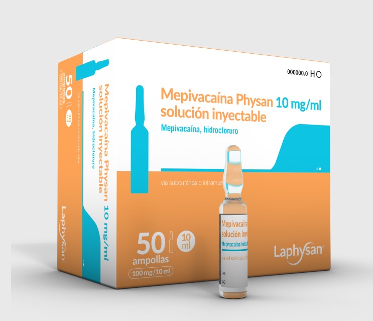 MEPIVACAINA PHYSAN 10 mg/ml 100 AMPOLLAS SOLUCION INYECTABLE 10 ml