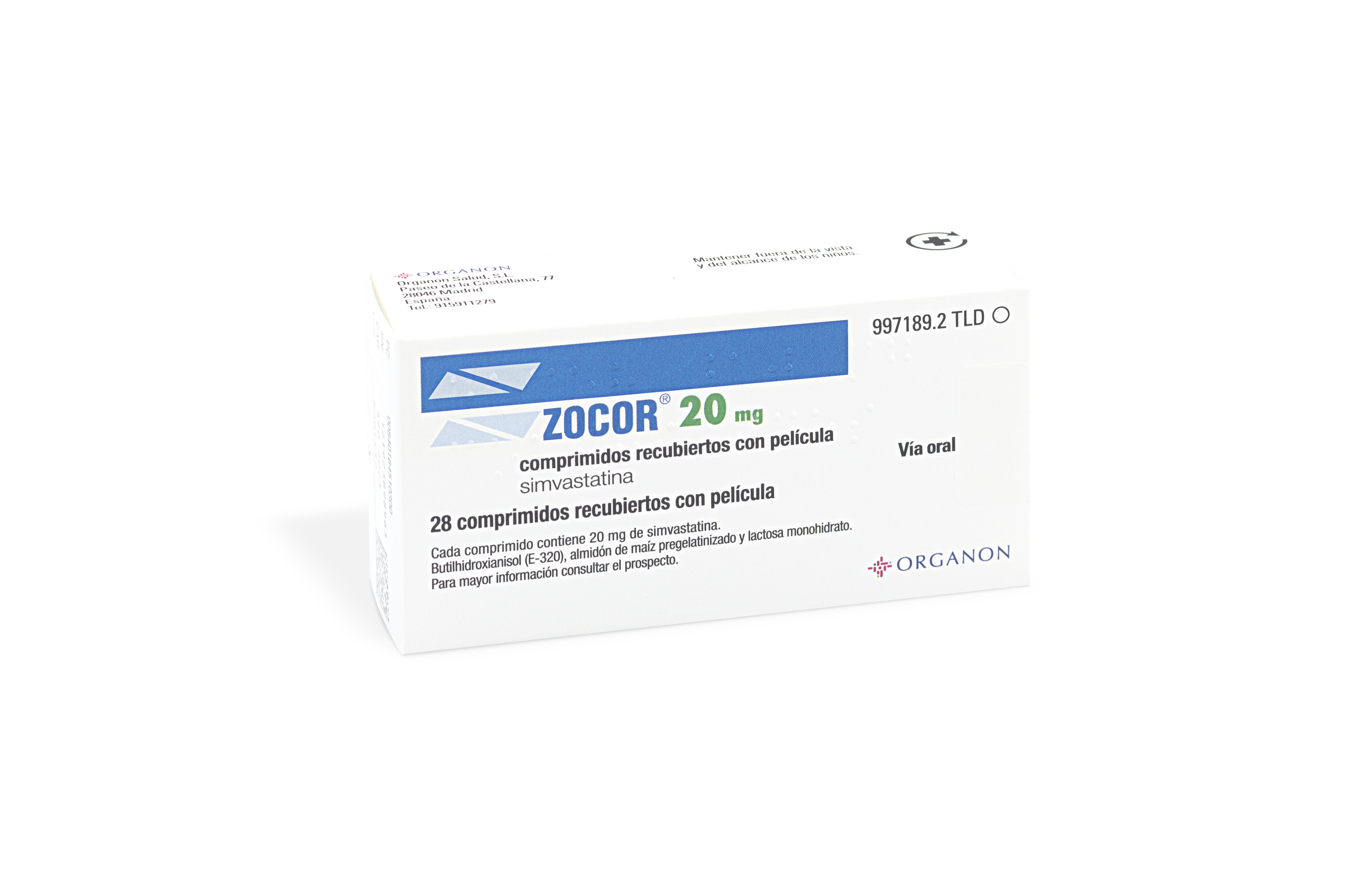 ZOCOR 20 mg 28 COMPRIMIDOS RECUBIERTOS