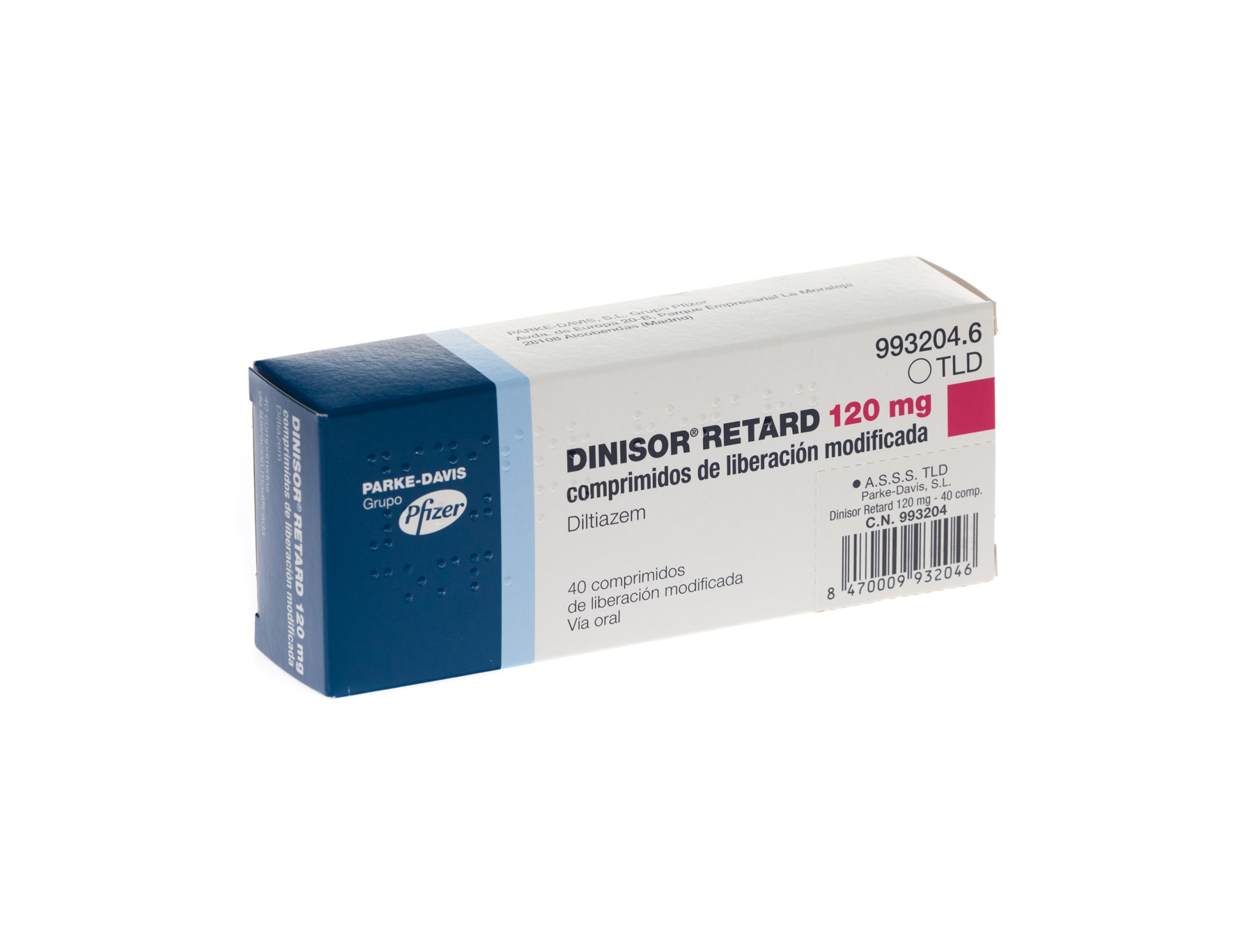 Dinisor Retard 120 Mg 40 Comprimidos Liberacion Modificada Farmacéuticos 