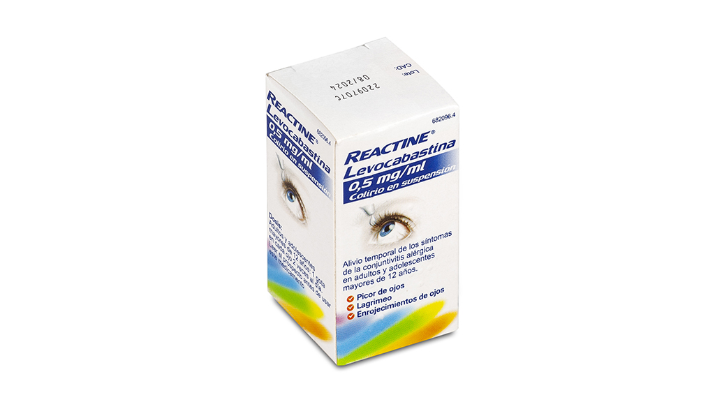 REACTINE LEVOCABASTINA 0,5 mg/ml COLIRIO EN SUSPENSION 1 FRASCO 4 ml