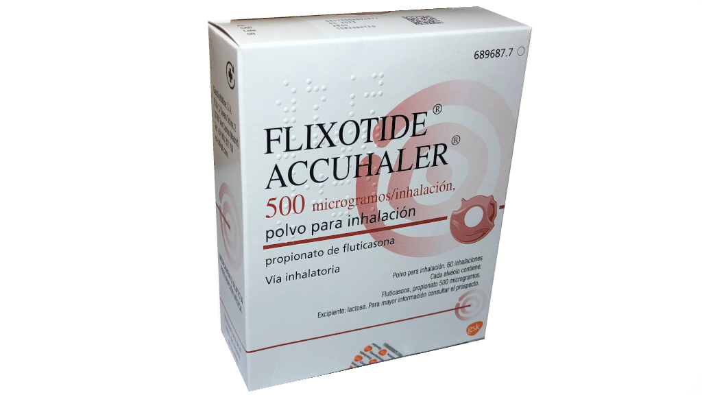 FLIXOTIDE ACCUHALER 500 microgramos POLVO PARA INHALACION 1 INHALADOR 60 DOSIS