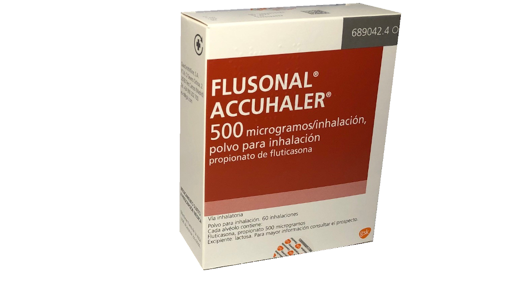 FLUSONAL ACCUHALER 500 microgramos POLVO PARA INHALACION 1 INHALADOR 60 DOSIS