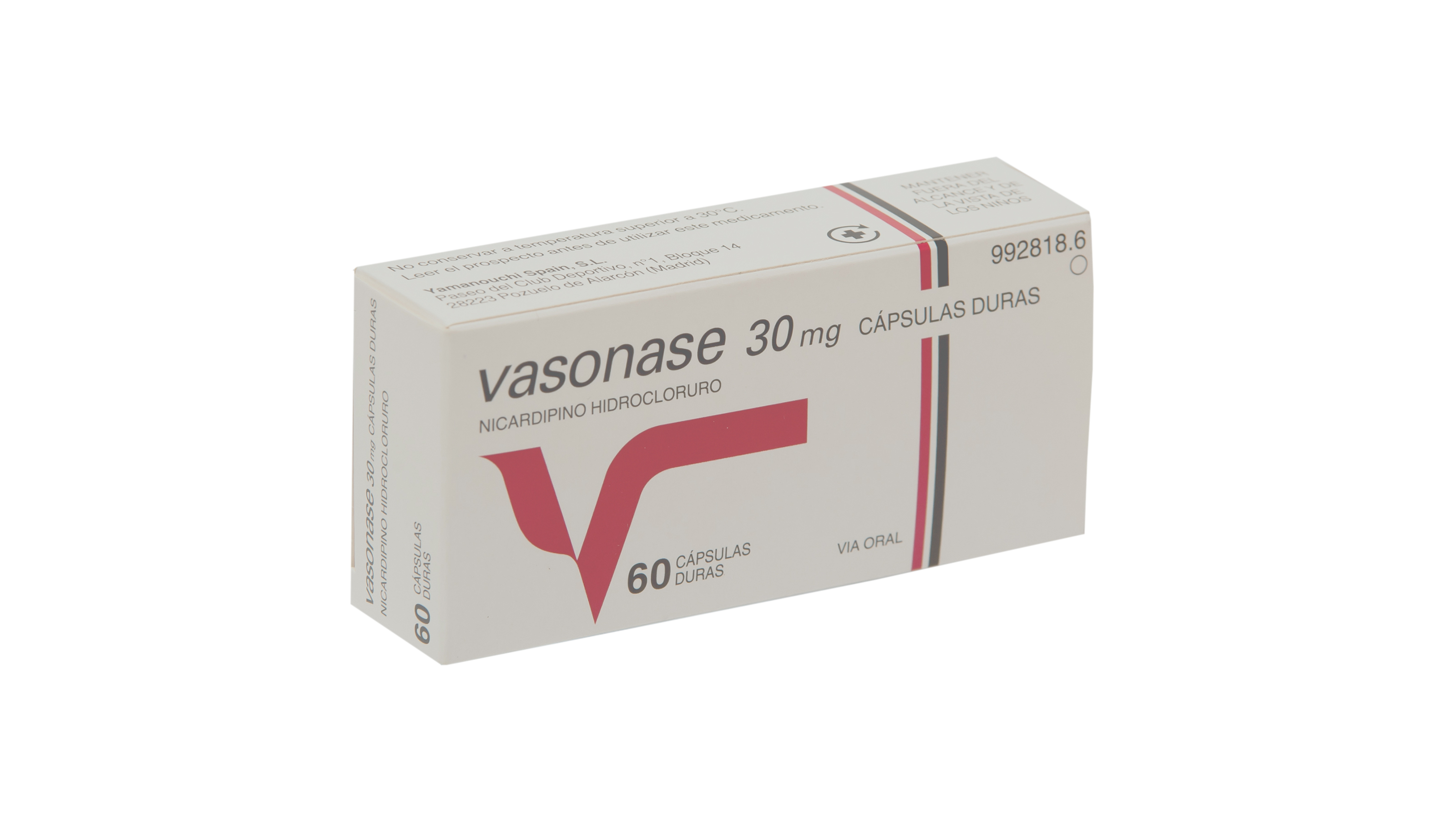 VASONASE 30 mg 60 CAPSULAS