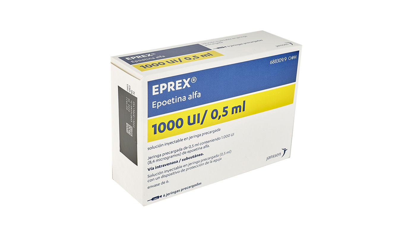 EPREX 1000 UI 6 JERINGAS PRECARGADAS SOLUCION INYECTABLE 0,5 ml