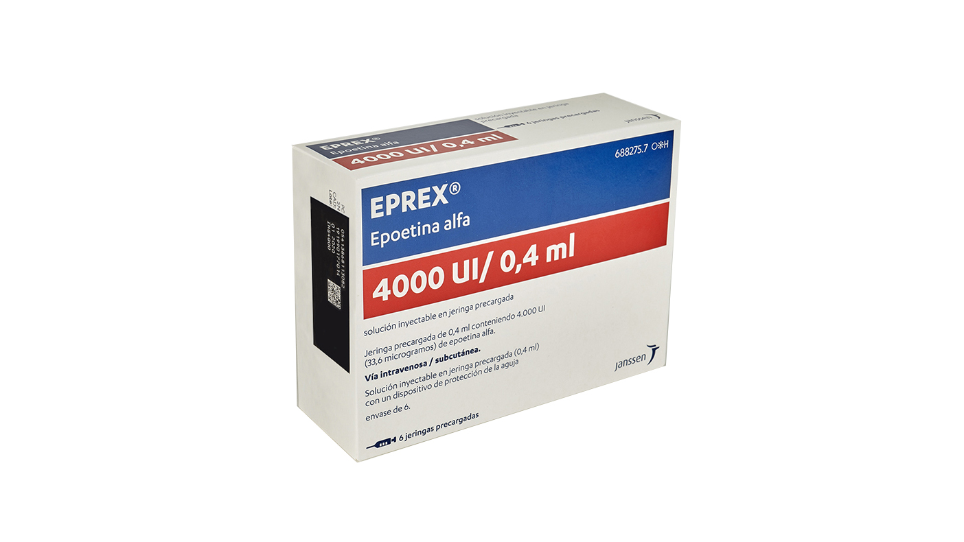EPREX 4000 UI 6 JERINGAS PRECARGADAS SOLUCION INYECTABLE 0,4 ml