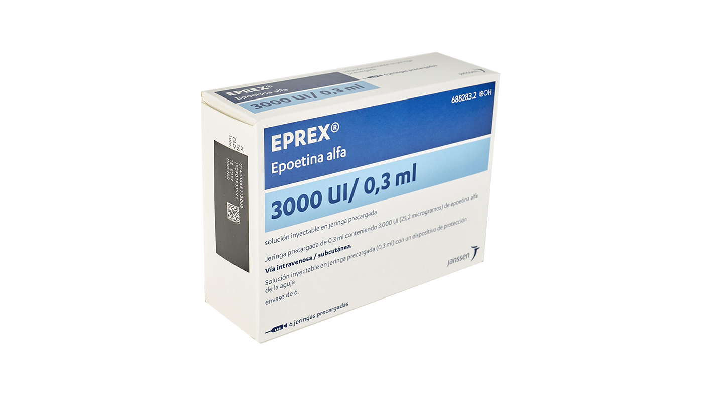 EPREX 3000 UI 6 JERINGAS PRECARGADAS SOLUCION INYECTABLE 0,3 ml