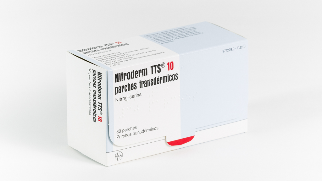 NITRODERM TTS 10 mg/24 h 30 PARCHES TRANSDERMICOS 50 mg