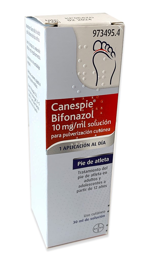 CANESPIE BIFONAZOL 10 mg/ml SOLUCION PARA PULVERIZACION CUTANEA 1 FRASCO 30 ml