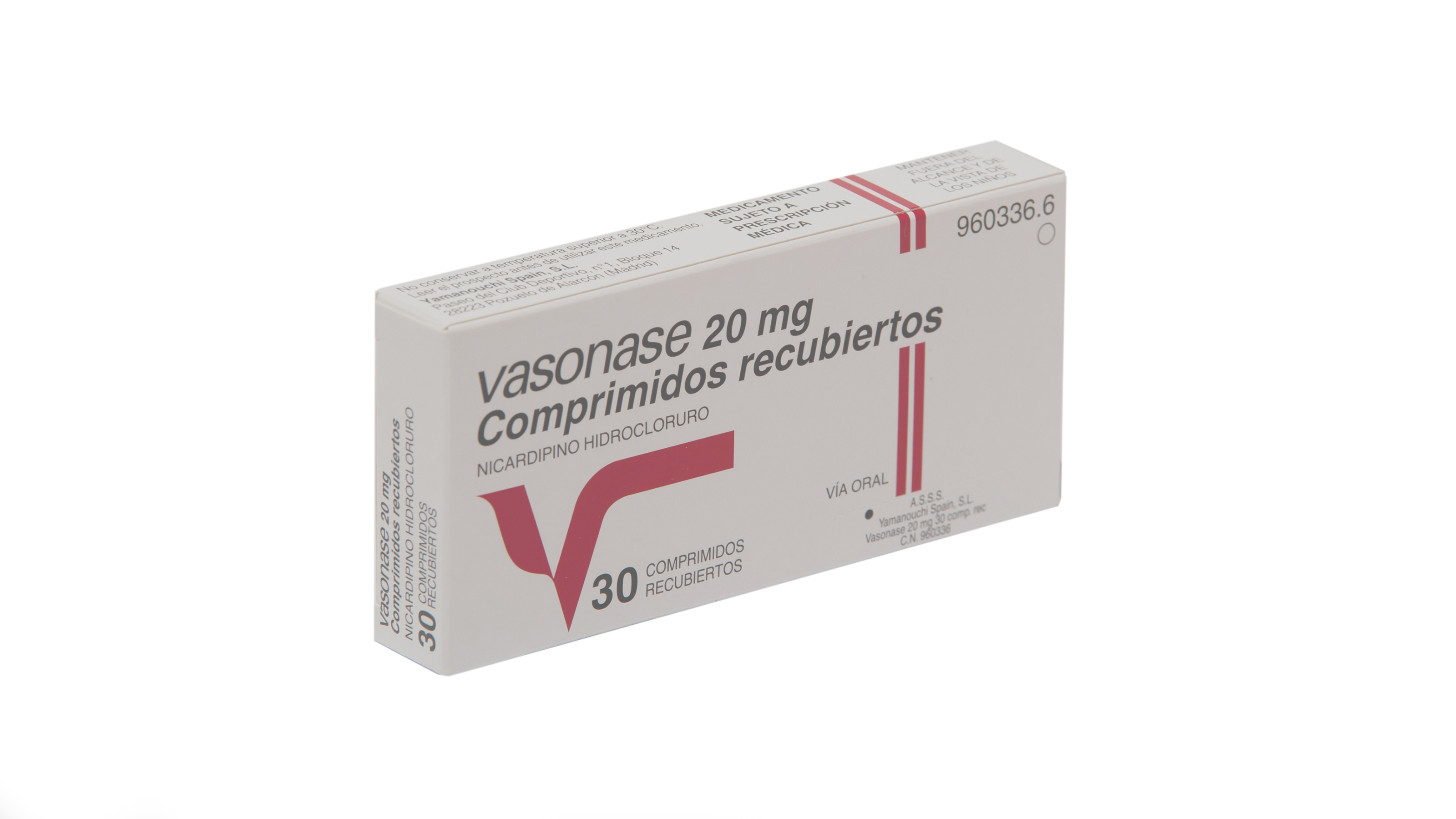 VASONASE 20 mg 60 COMPRIMIDOS RECUBIERTOS