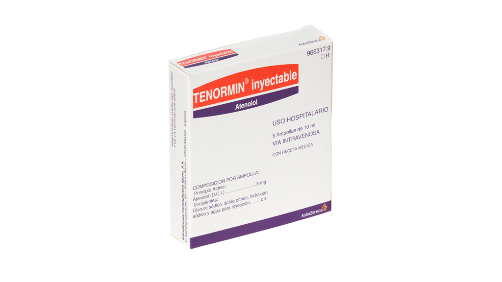 TENORMIN 0,5 mg/ml 5 AMPOLLAS SOLUCION INYECTABLE 10 ml