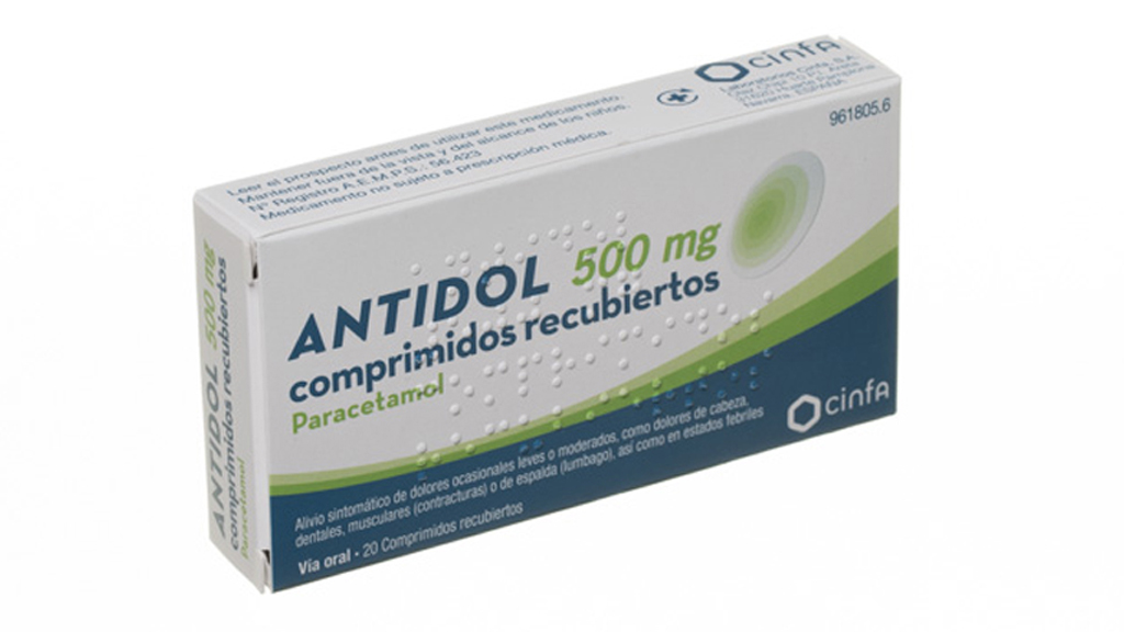 ANTIDOL 500 mg 20 COMPRIMIDOS RECUBIERTOS