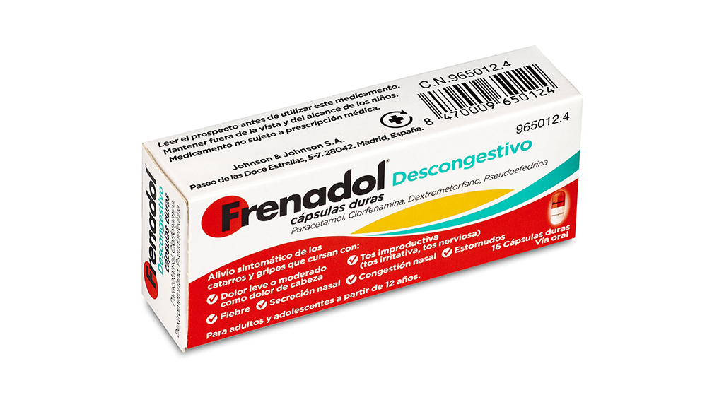 FRENADOL DESCONGESTIVO 16 CAPSULAS