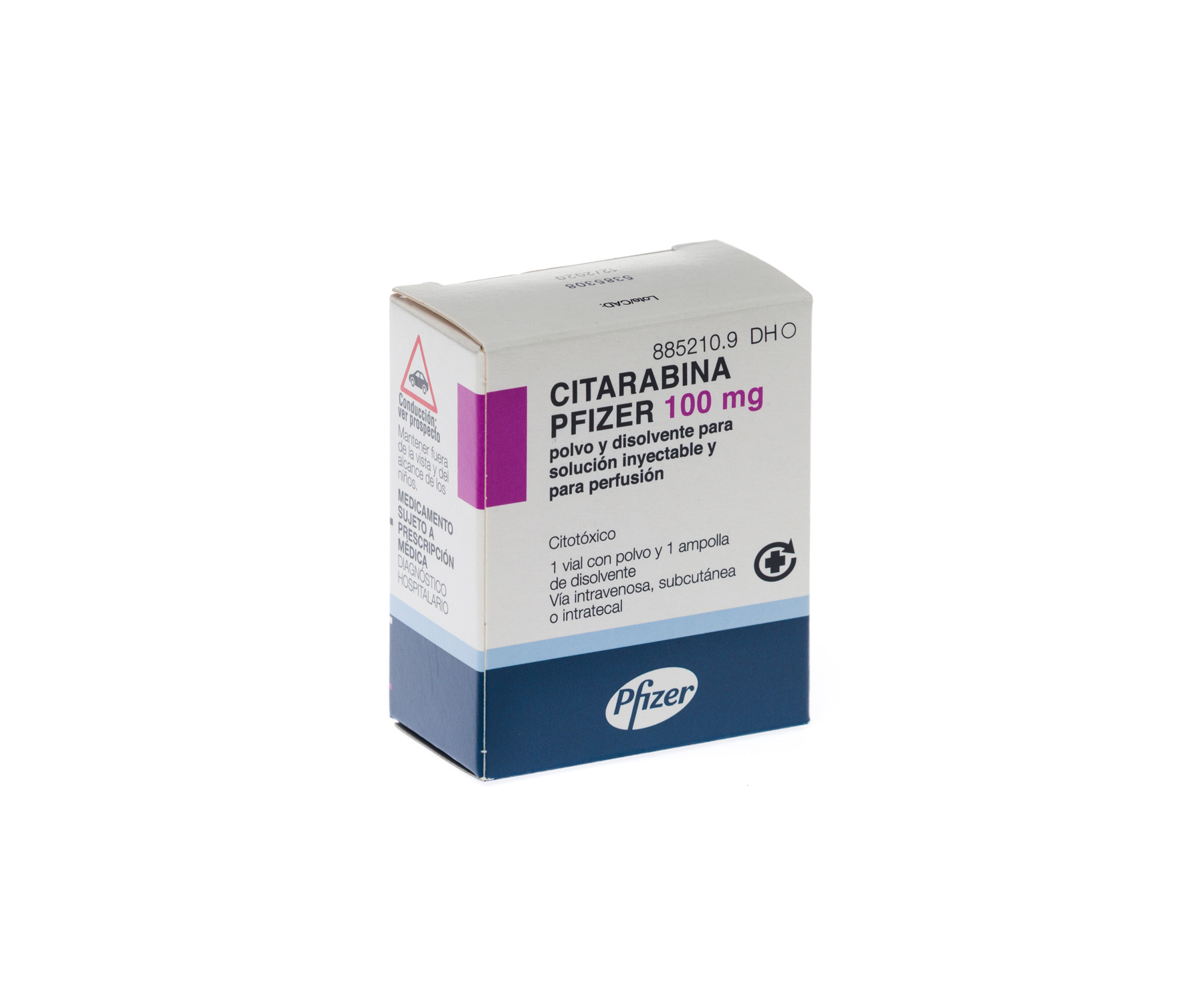 CITARABINA PFIZER 100 mg 1 VIAL POLVO PARA SOLUCION INYECTABLE Y PARA PERFUSION + 1 AMPOLLA DISOLVENTE