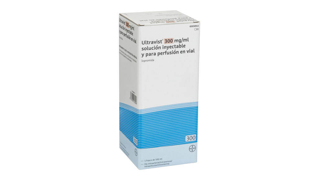 ULTRAVIST 300 mg/ml 1 FRASCO SOLUCION INYECTABLE Y PARA PERFUSION 500 ml