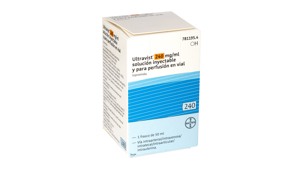 ULTRAVIST 240 mg/ml 1 FRASCO SOLUCION INYECTABLE Y PARA PERFUSION 10 ml